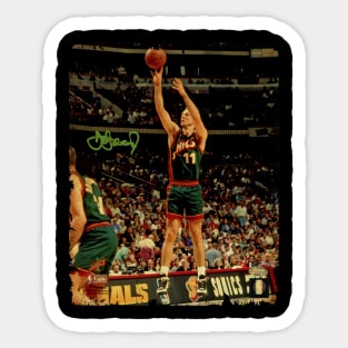 Detlef Schrempf - Vintage Design Of Basketball Sticker